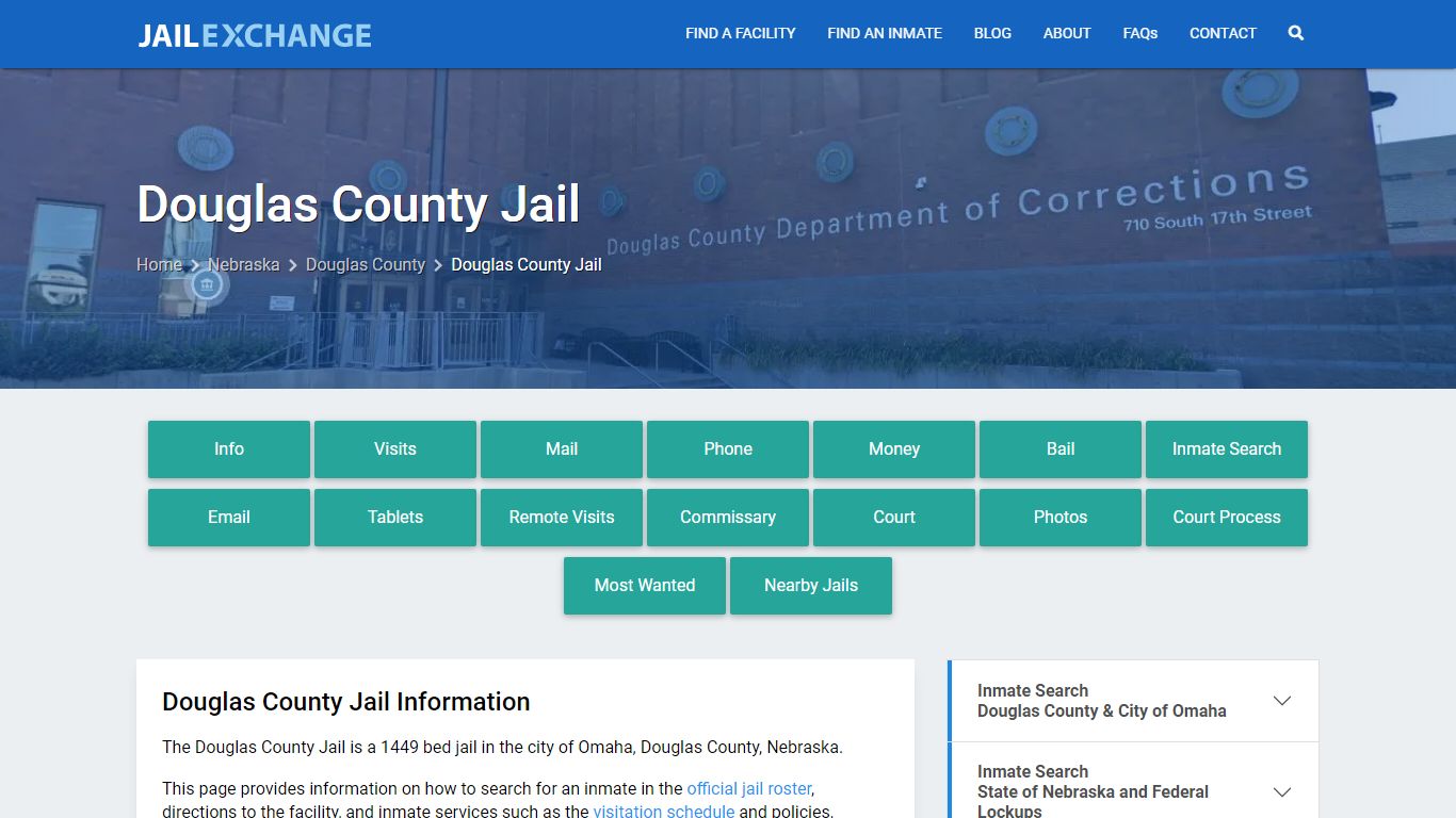Douglas County Jail, NE Inmate Search, Information